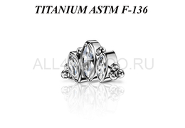 Кластер из титана Ti Metal цирцея