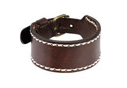 Браслет из кожи, коричневый