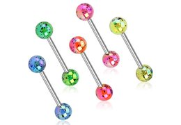 Штанга для языка цветной металлик Штанга для языка цветной металлик