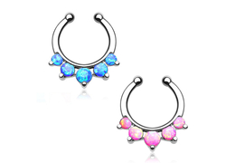 Обманка для септума с опалами