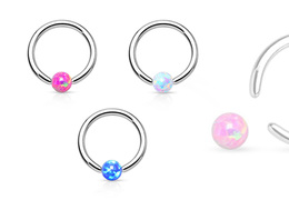 Кольцо с опаловым шариком