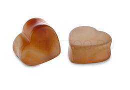 Плаги агатовое сердце, пара Плаги агатовое сердце, пара