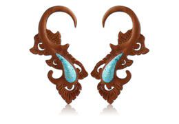 Спирали с бирюзовой каплей, пара