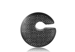 Подвесы чёрные с гравировкой, пара