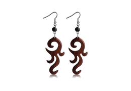 Серьги палисандровый виток, пара Серьги палисандровый виток, пара