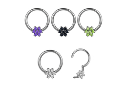 Кликер с цветком из фианитов Кликер с цветком из фианитов