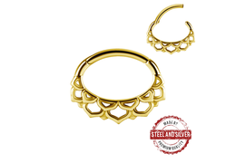 Кликер Steel and Silver золотой узор