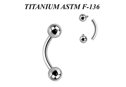 Микробанан из титана Ti Metal с внутренней резьбой 1.2 - 2мм