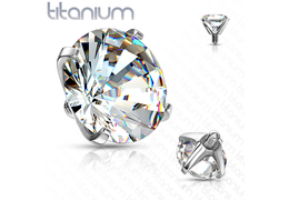 Накрутка из титана с фианитом