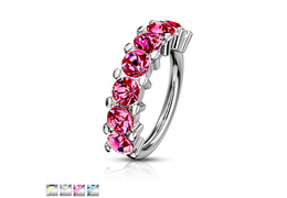 Кольцо раздвижное с кристаллами