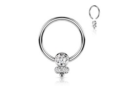 Кольцо с декоративным кластером Кольцо с декоративным кластером