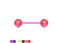 Штанга для языка из PTFE с акриловыми шариками Штанга для языка из PTFE с акриловыми шариками