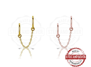 Цепочка для пирсинга Steel and Silver с золотым покрытием