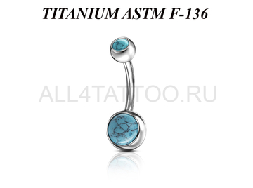 Банан из титана Ti Metal с бирюзой