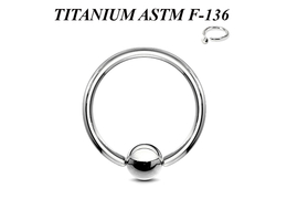 Кольцо из титана Ti Metal с шариком Кольцо из титана Ti Metal с шариком