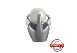 Накрутка Steel and Silver жемчужина