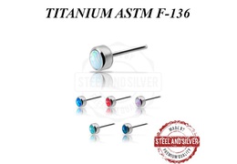 Вставка титановая Steel and Silver с опалом Вставка титановая Steel and Silver с опалом