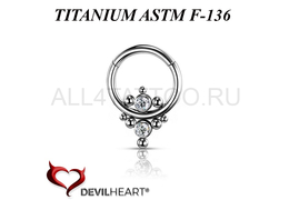 Кликер из титана Devil Heart с кристаллами Swarovski Кликер из титана Devil Heart с кристаллами Swarovski