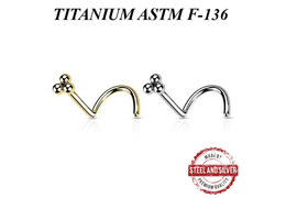 Нострил Steel and Silver титановое трио