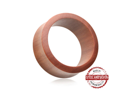 Тоннели Steel and Silver из розового дерева, пара